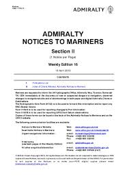 notice to mariners